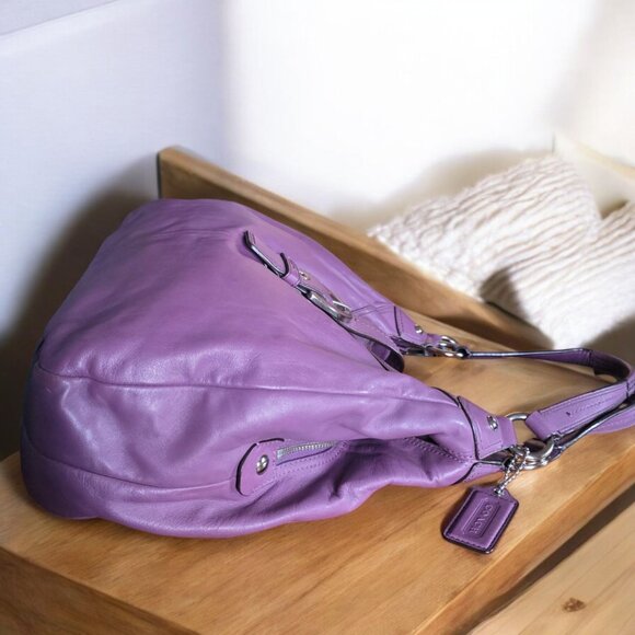 NWOT COACH F17092 Madison Lynn Pleated Soho Carryall Tote Vibrant Purple - Picture 5 of 17